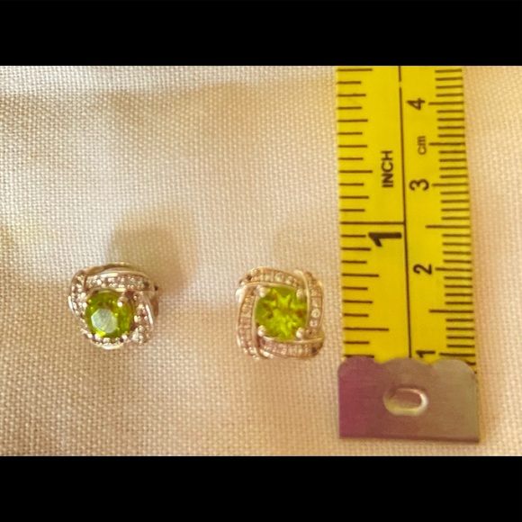 HP💘Peridot 925 Sterling Silver Necklace and Earring Set - Picture 11 of 16